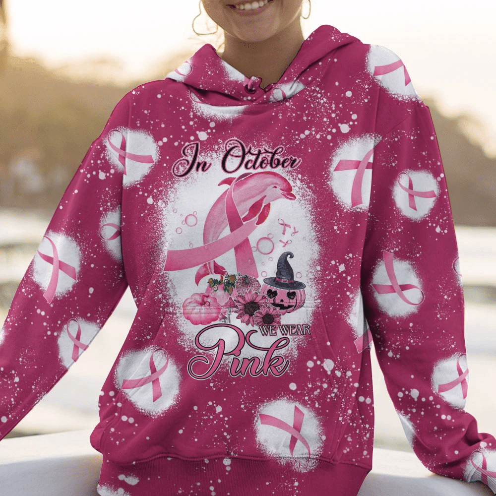 En octobre, on porte du rose - T-shirt et sweat à capuche pour la sensibilisation au cancer du sein 0822