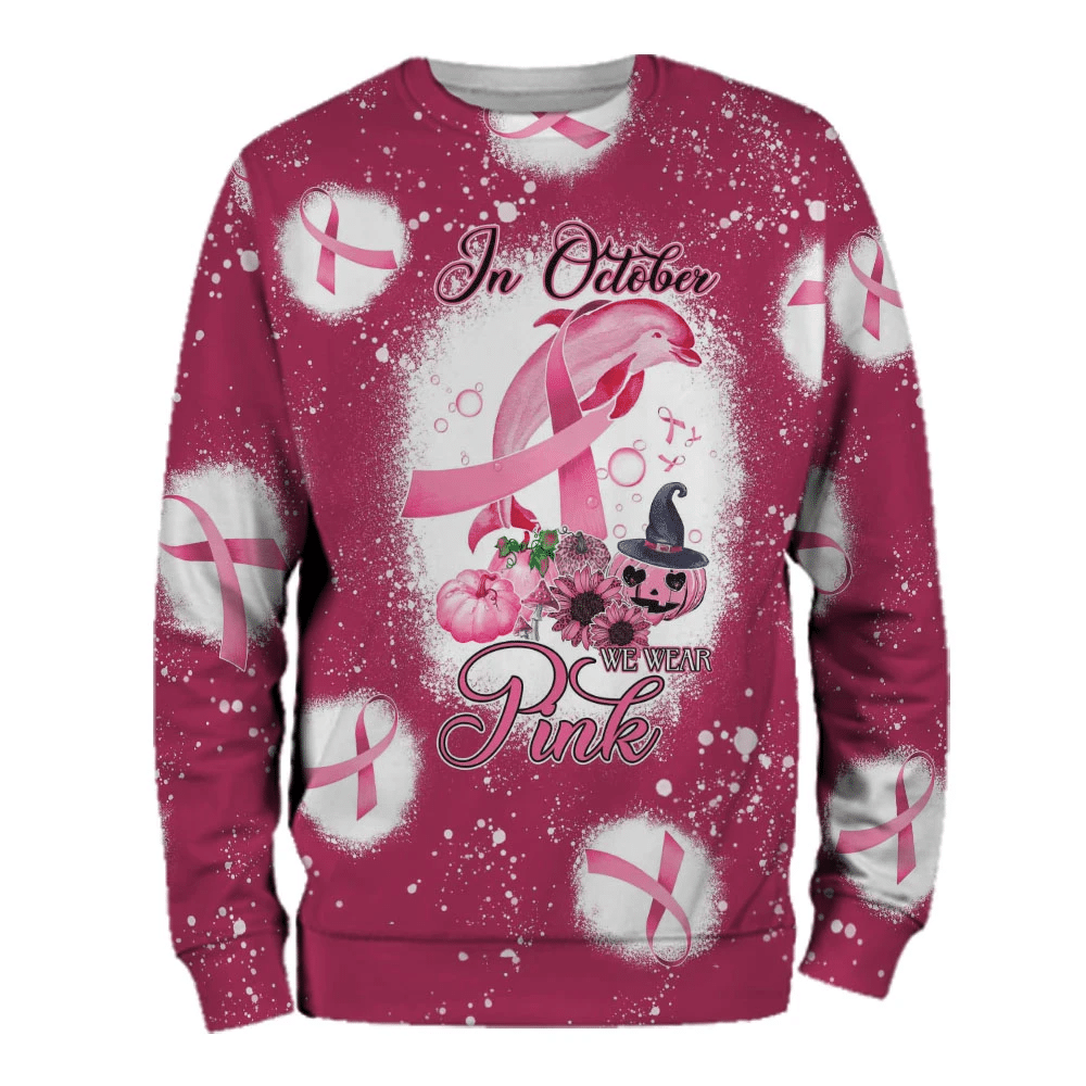 En octobre, on porte du rose - T-shirt et sweat à capuche pour la sensibilisation au cancer du sein 0822