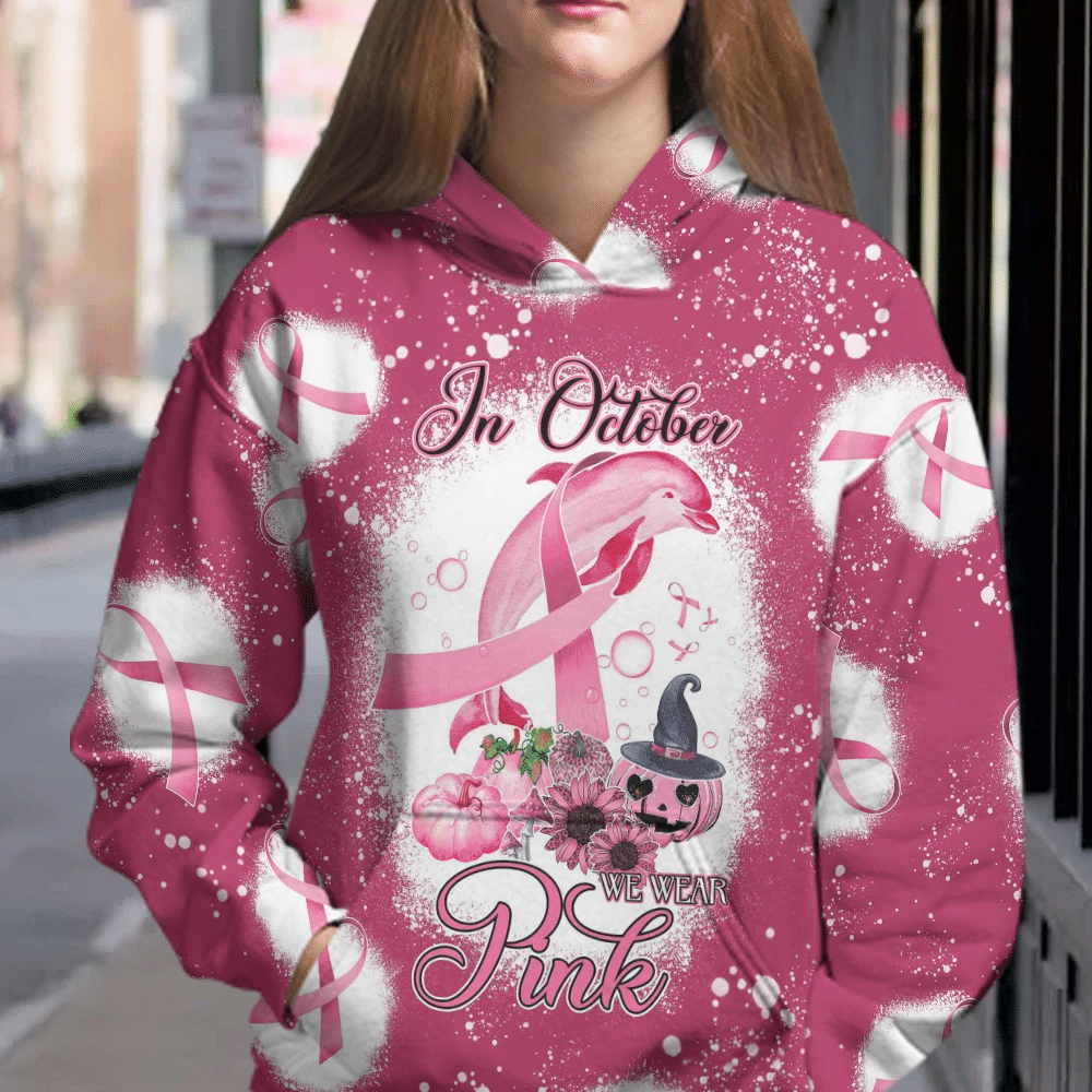 En octobre, on porte du rose - T-shirt et sweat à capuche pour la sensibilisation au cancer du sein 0822