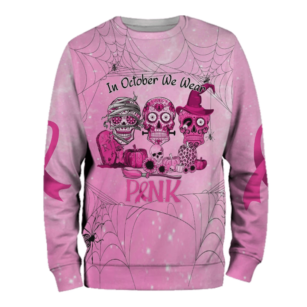 En octobre, on porte du rose - T-shirt et sweat à capuche pour la sensibilisation au cancer du sein 0822