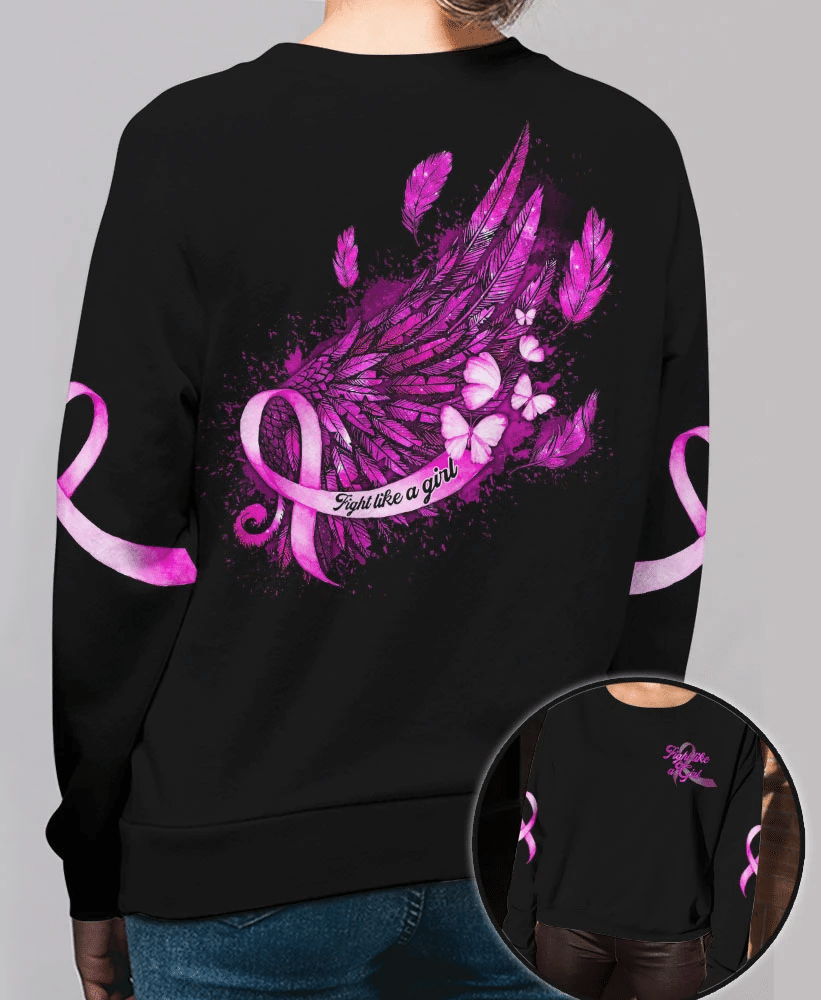 Combattez comme une fille - T-shirt et sweat à capuche « Sensibilisation au cancer du sein » 0822