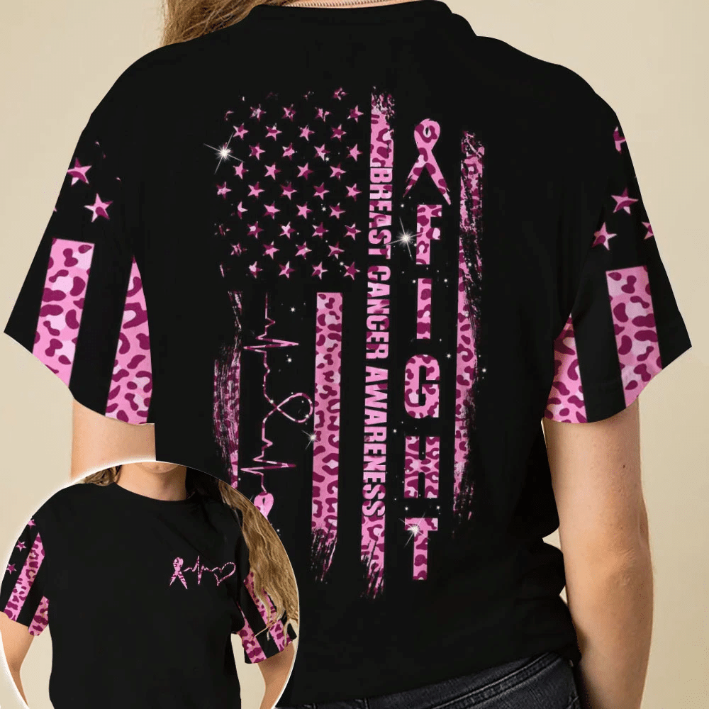 Kampf gegen Brustkrebs mit Leopardenmuster in Pink – T-Shirt und Hoodie zur Sensibilisierung für Brustkrebs (0822)
