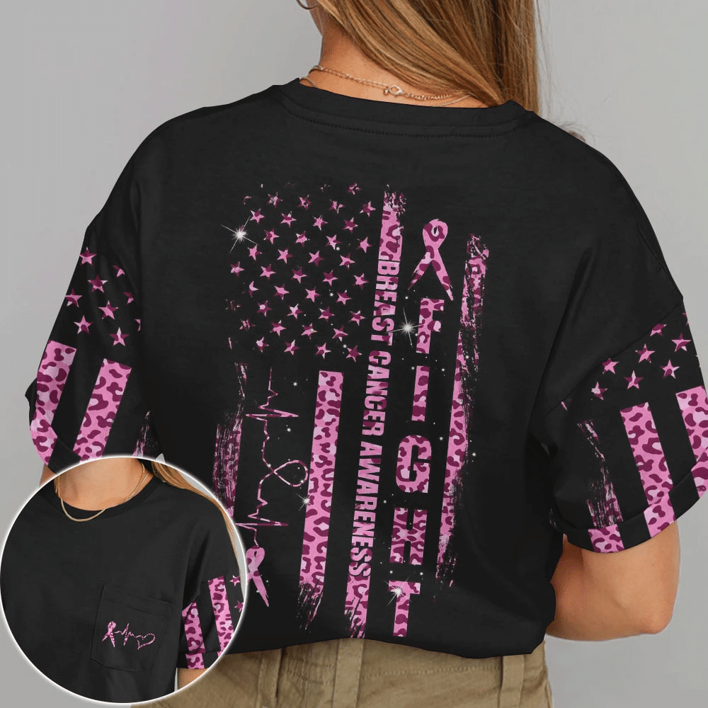 Kampf gegen Brustkrebs mit Leopardenmuster in Pink – T-Shirt und Hoodie zur Sensibilisierung für Brustkrebs (0822)