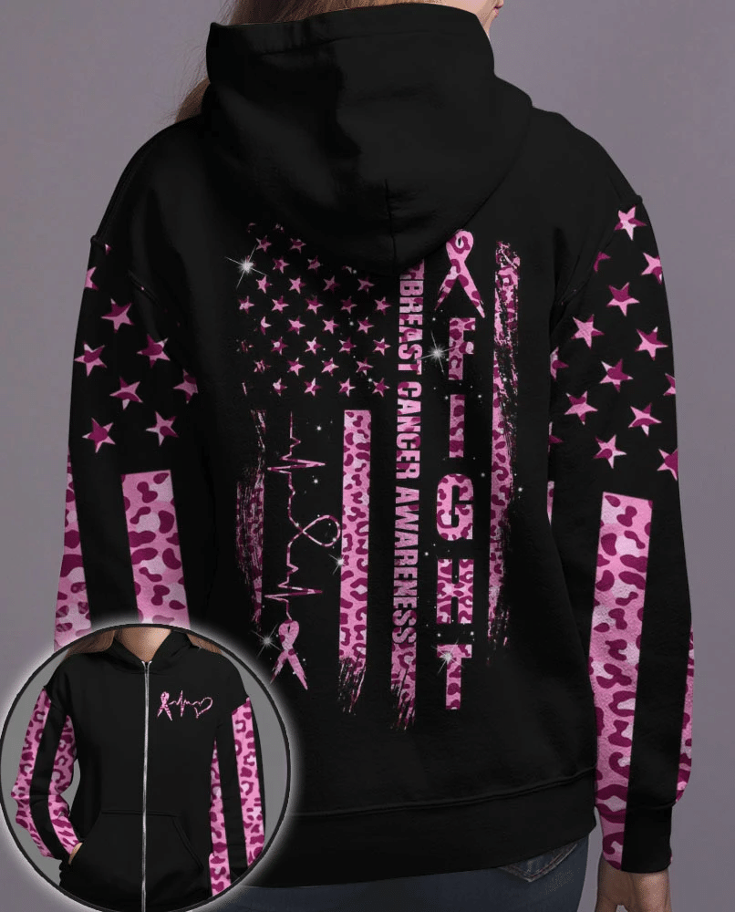 Kampf gegen Brustkrebs mit Leopardenmuster in Pink – T-Shirt und Hoodie zur Sensibilisierung für Brustkrebs (0822)