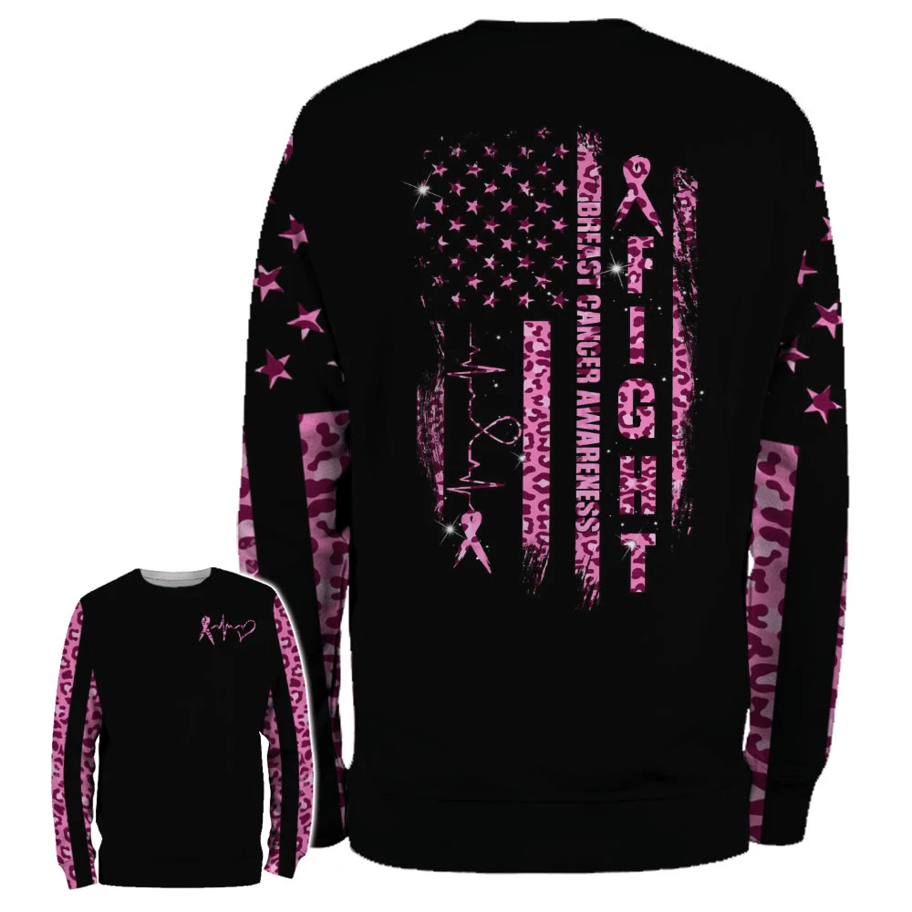 Kampf gegen Brustkrebs mit Leopardenmuster in Pink – T-Shirt und Hoodie zur Sensibilisierung für Brustkrebs (0822)