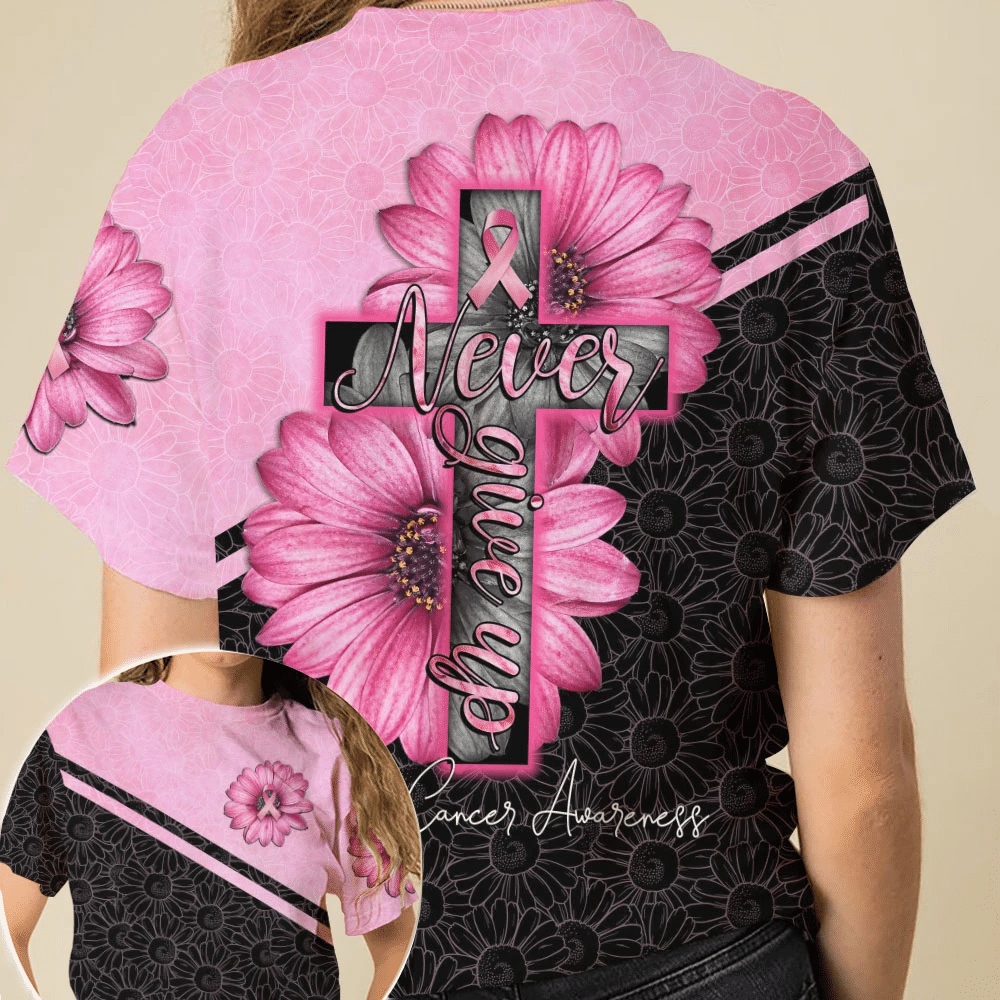 T-shirt et sweat à capuche Daisy Pink Breast Cancer - Sensibilisation au cancer du sein (0822)