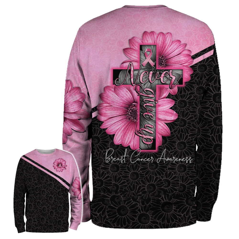 T-shirt et sweat à capuche Daisy Pink Breast Cancer - Sensibilisation au cancer du sein (0822)