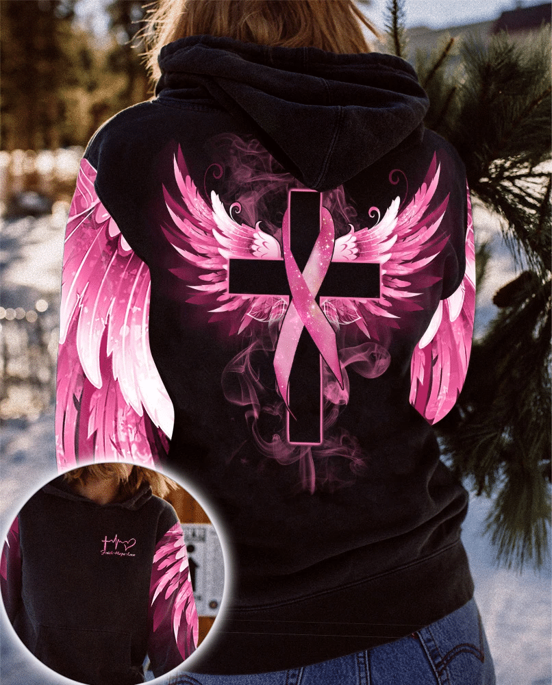 Glaube, Hoffnung, Liebe – T-Shirt und Hoodie zur Sensibilisierung für Brustkrebs 0822