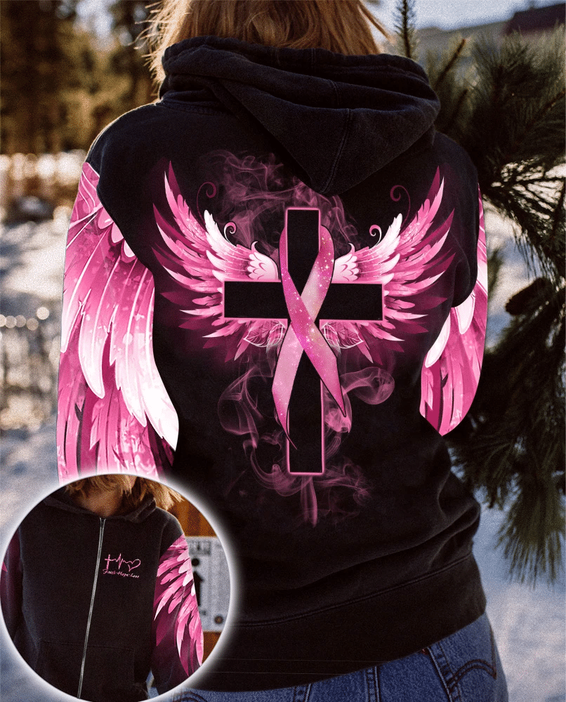 Glaube, Hoffnung, Liebe – T-Shirt und Hoodie zur Sensibilisierung für Brustkrebs 0822