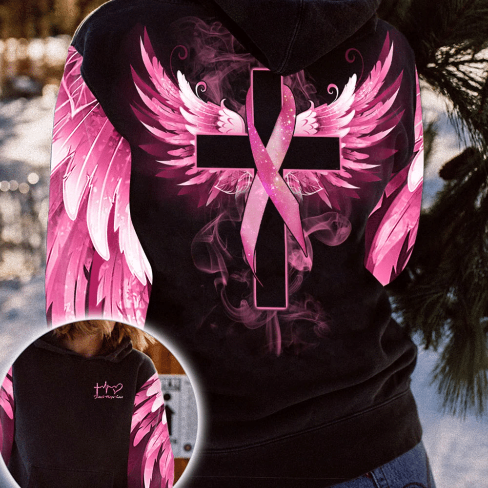 Glaube, Hoffnung, Liebe – T-Shirt und Hoodie zur Sensibilisierung für Brustkrebs 0822