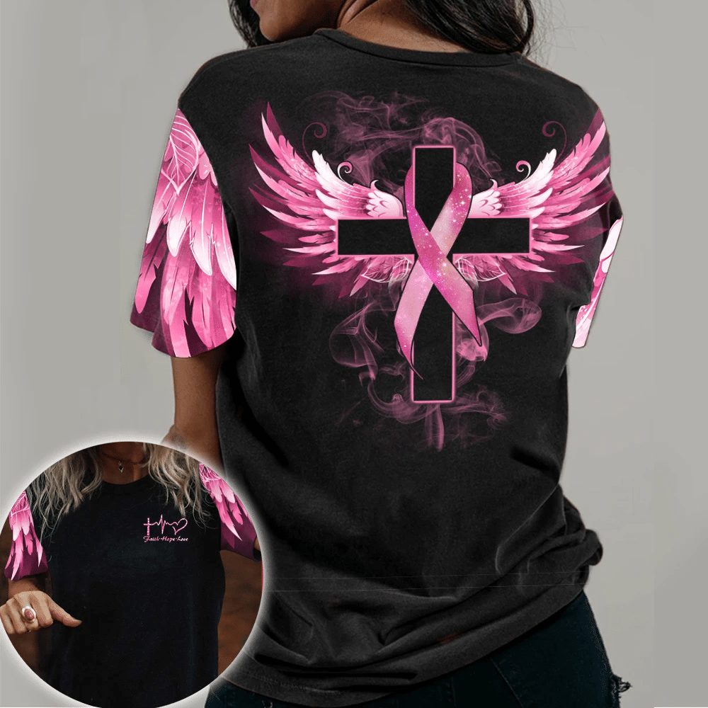Glaube, Hoffnung, Liebe – T-Shirt und Hoodie zur Sensibilisierung für Brustkrebs 0822