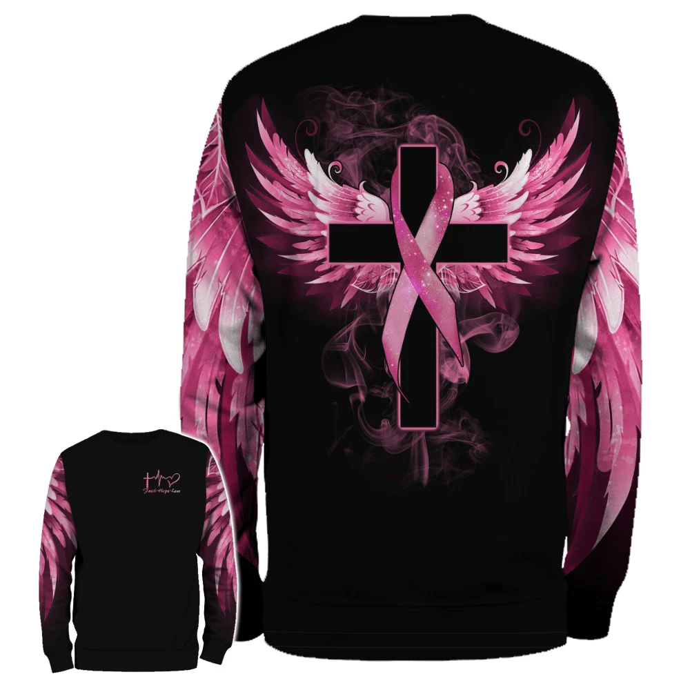 Glaube, Hoffnung, Liebe – T-Shirt und Hoodie zur Sensibilisierung für Brustkrebs 0822