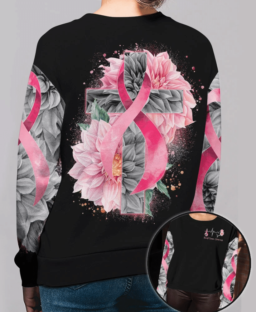 Herzschlag-Rosa Schleife – T-Shirt und Hoodie zur Sensibilisierung für Brustkrebs 0822
