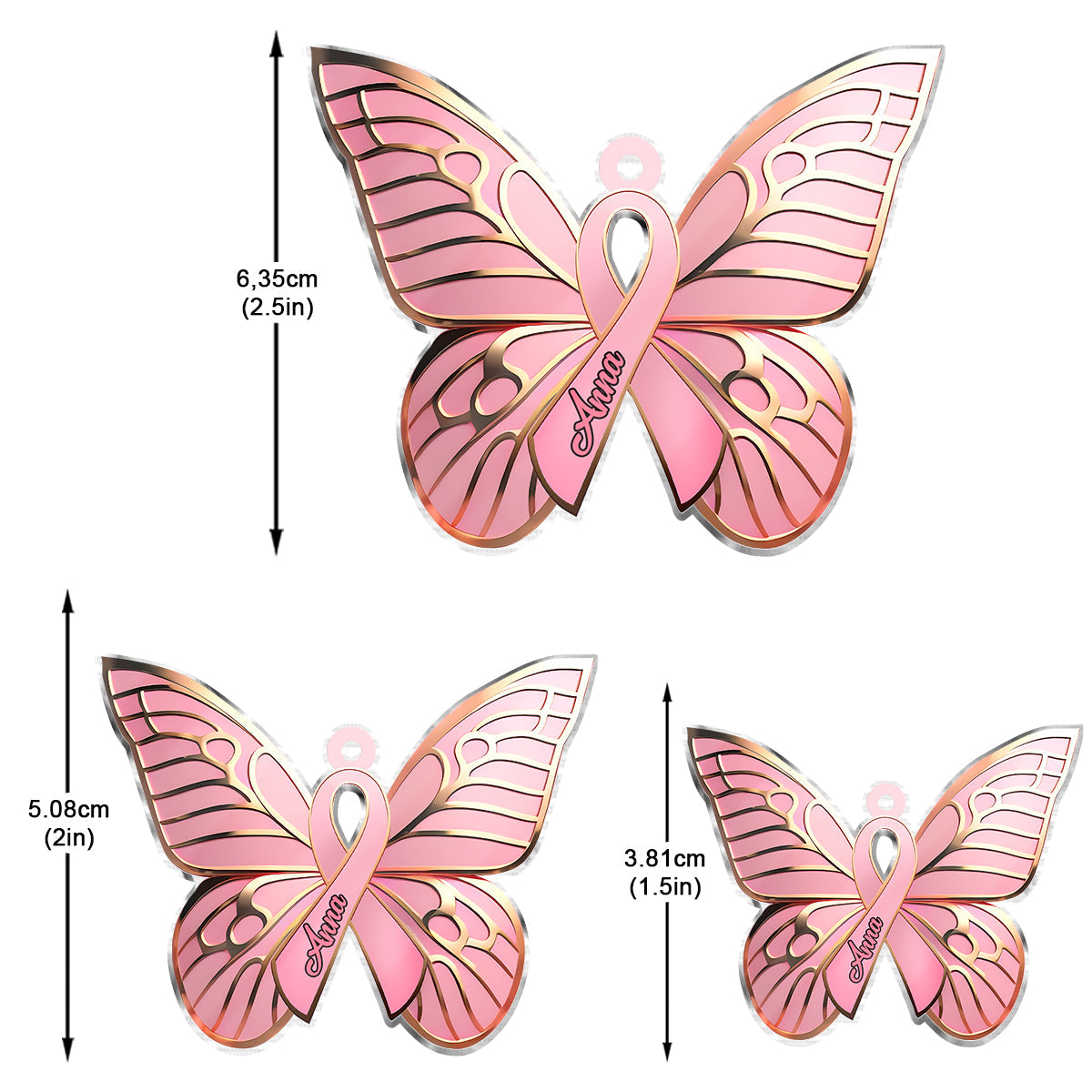 Hope Butterfly – Personalisierte Ohrringe zur Sensibilisierung für Brustkrebs