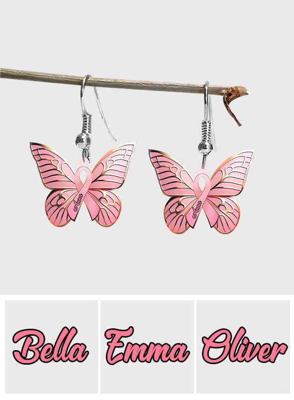 Hope Butterfly – Personalisierte Ohrringe zur Sensibilisierung für Brustkrebs