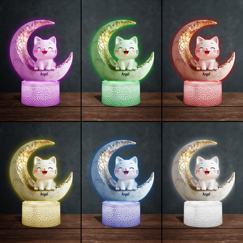 Cute Cats - Personalized Cat Shaped Plaque Light Base
