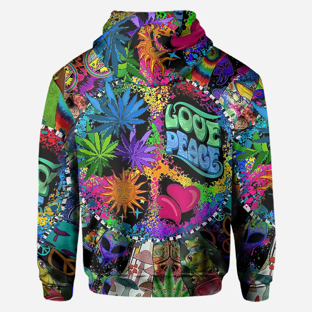 Liebe und Frieden – Personalisiertes Hippie-Shirt