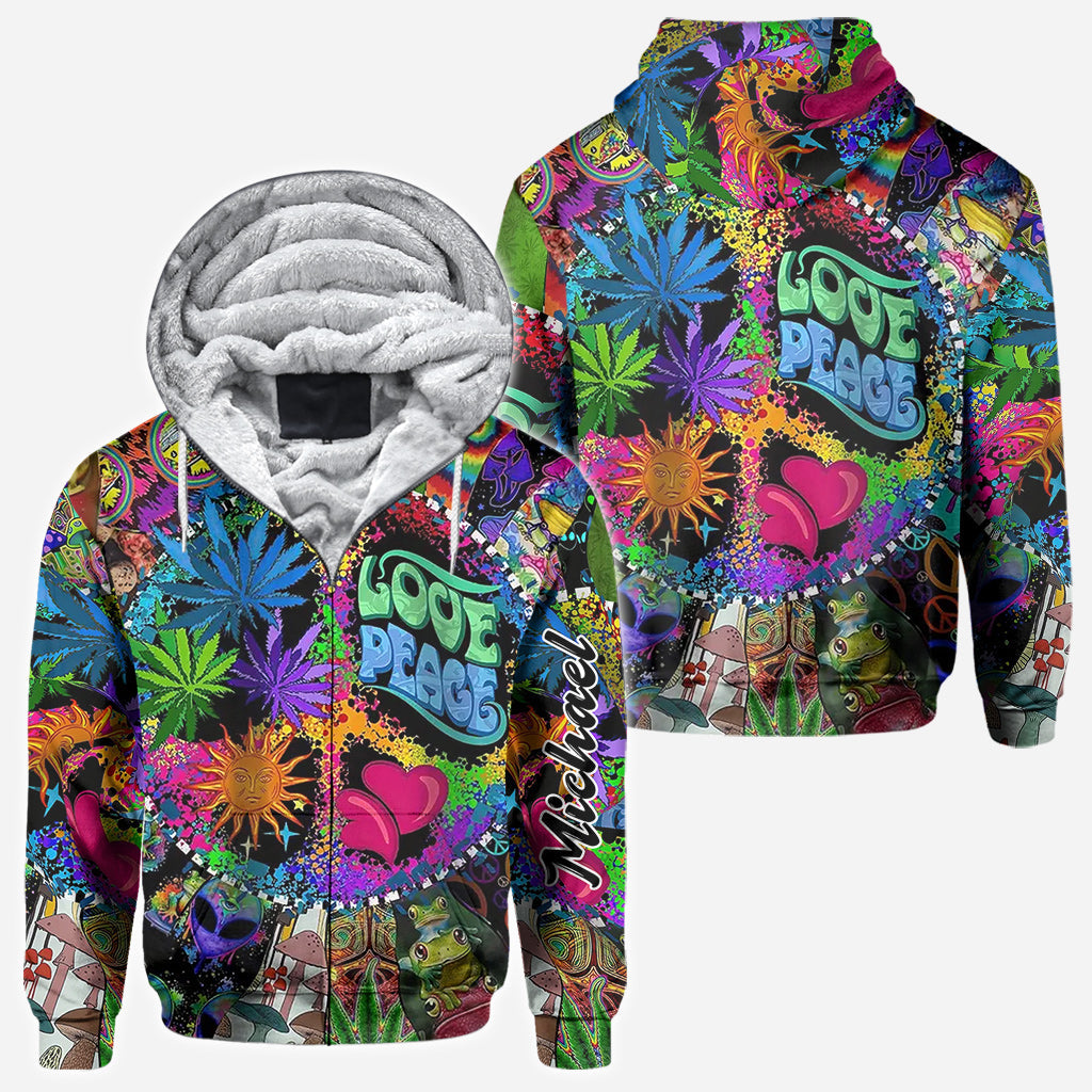 Liebe und Frieden – Personalisiertes Hippie-Shirt