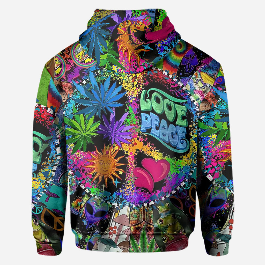 Liebe und Frieden – Personalisiertes Hippie-Shirt