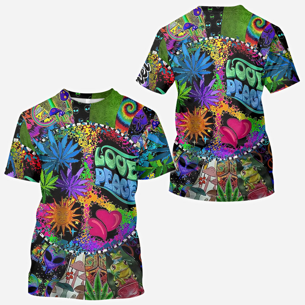Liebe und Frieden – Personalisiertes Hippie-Shirt