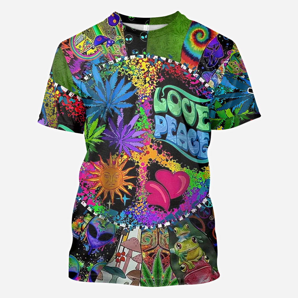 Liebe und Frieden – Personalisiertes Hippie-Shirt