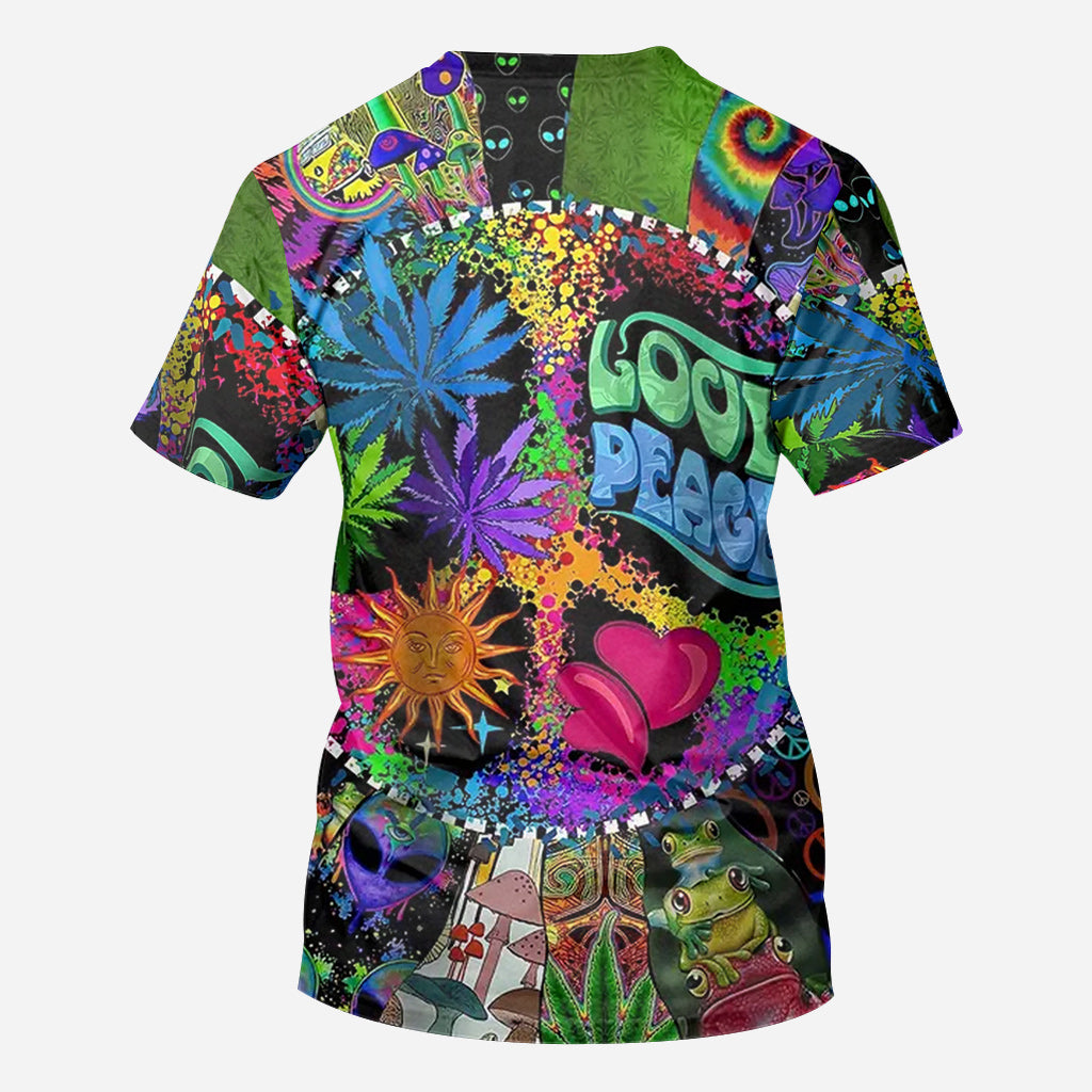 Liebe und Frieden – Personalisiertes Hippie-Shirt