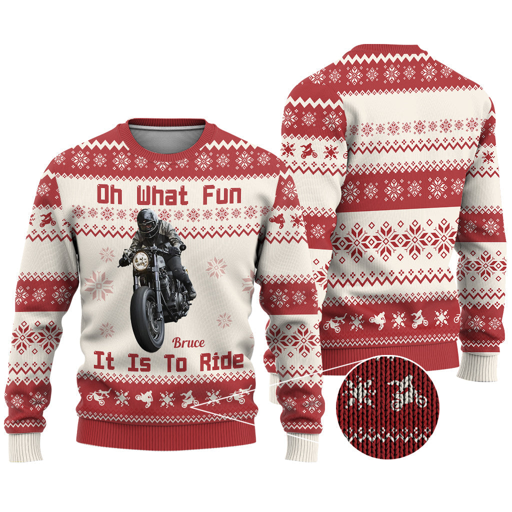 Oh, wie viel Spaß es macht zu fahren – personalisierter Biker-Ugly-Sweater