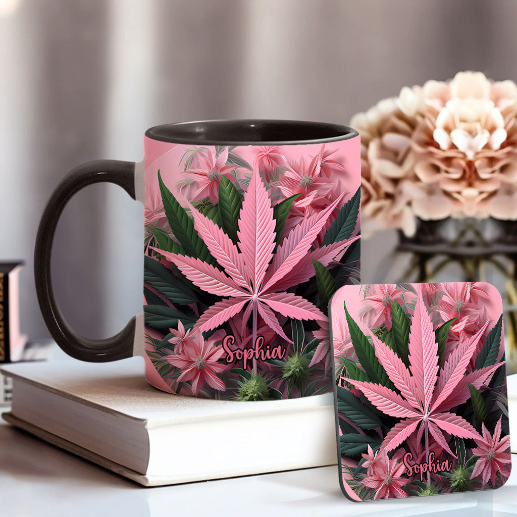 Mug personnalisé Pink Stoner Chick - Thème cannabis