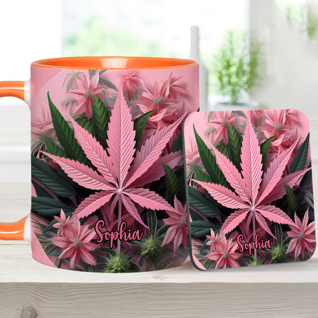 Mug personnalisé Pink Stoner Chick - Thème cannabis