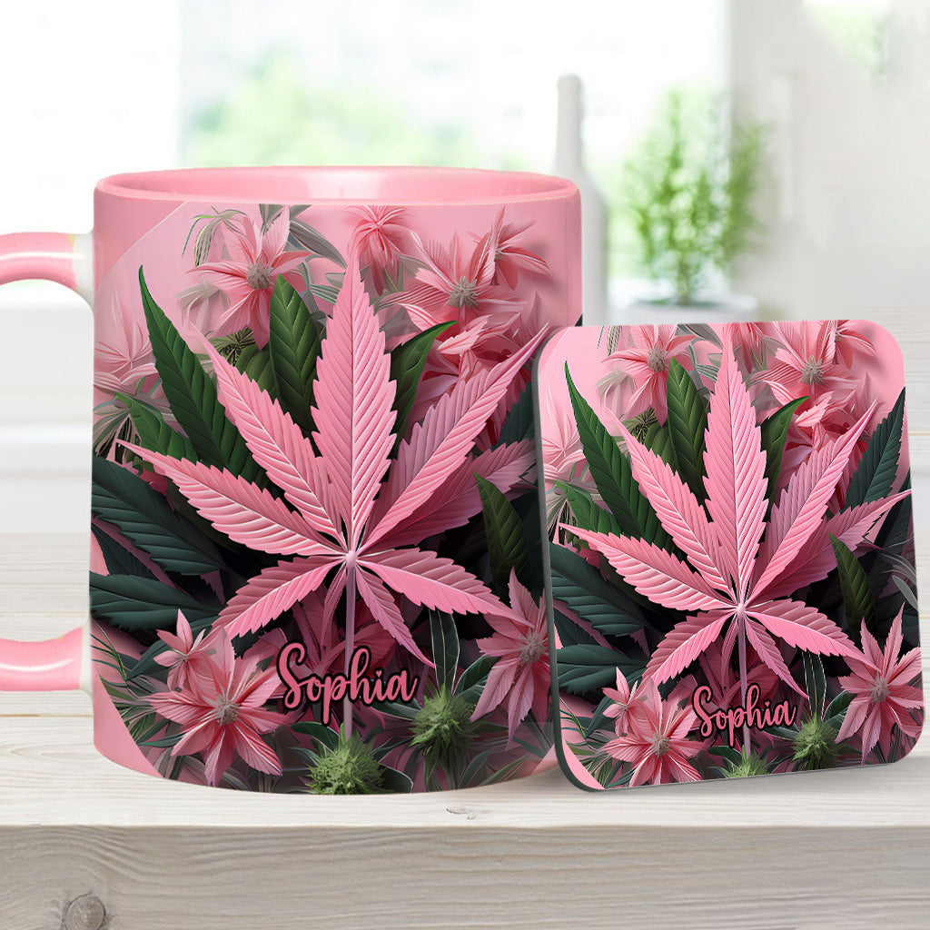 Mug personnalisé Pink Stoner Chick - Thème cannabis