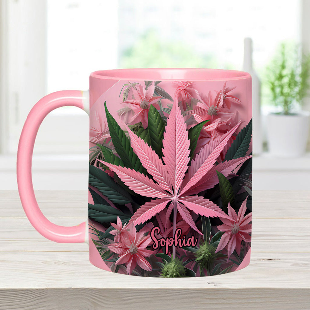 Mug personnalisé Pink Stoner Chick - Thème cannabis