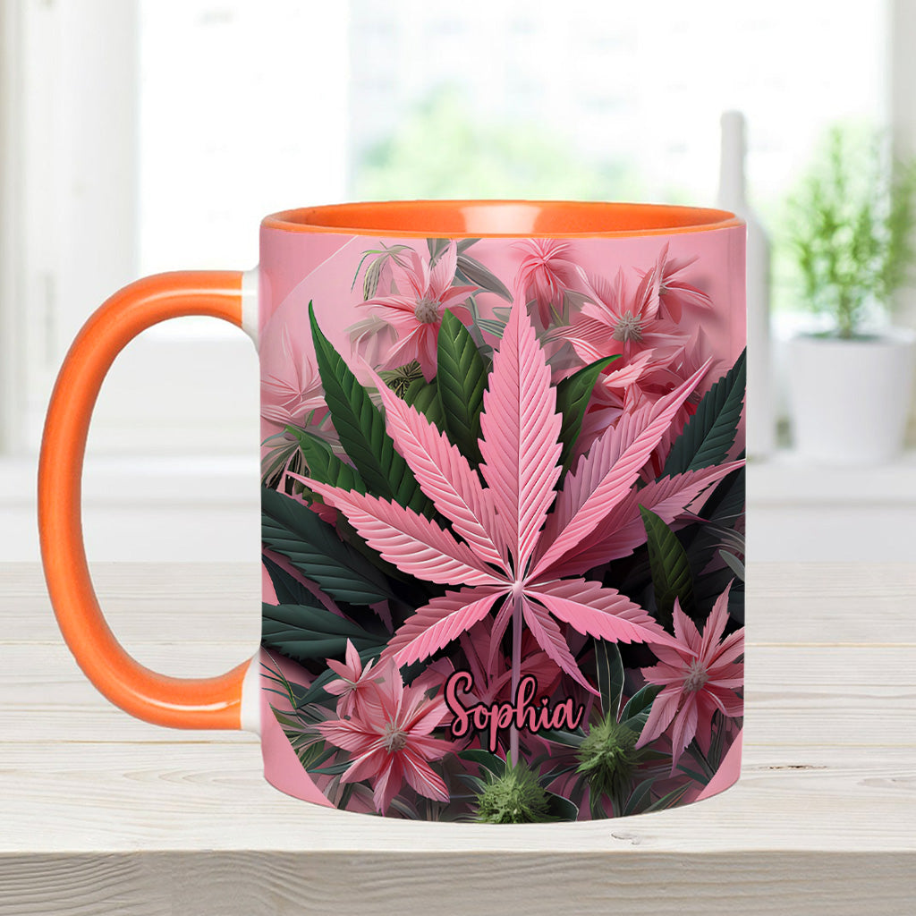 Mug personnalisé Pink Stoner Chick - Thème cannabis