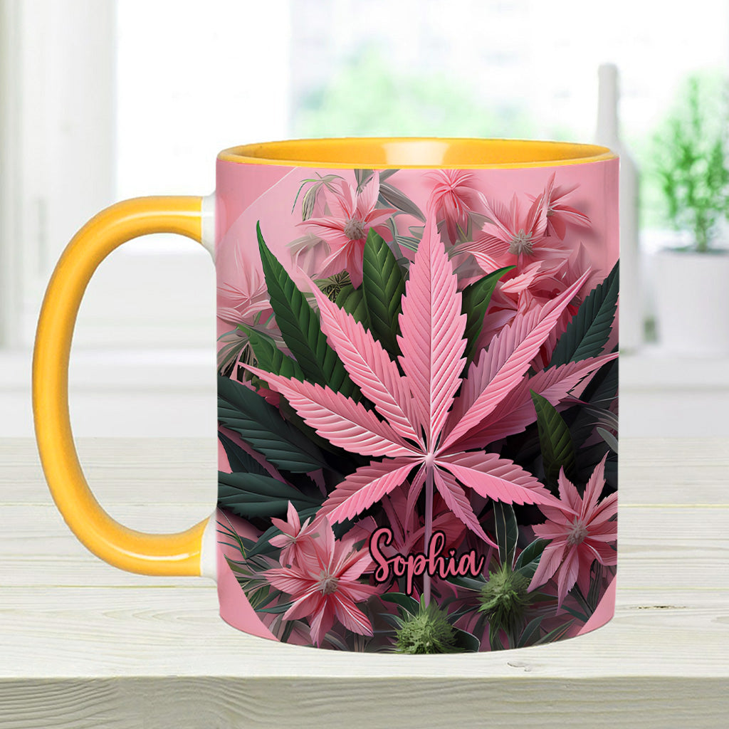 Mug personnalisé Pink Stoner Chick - Thème cannabis