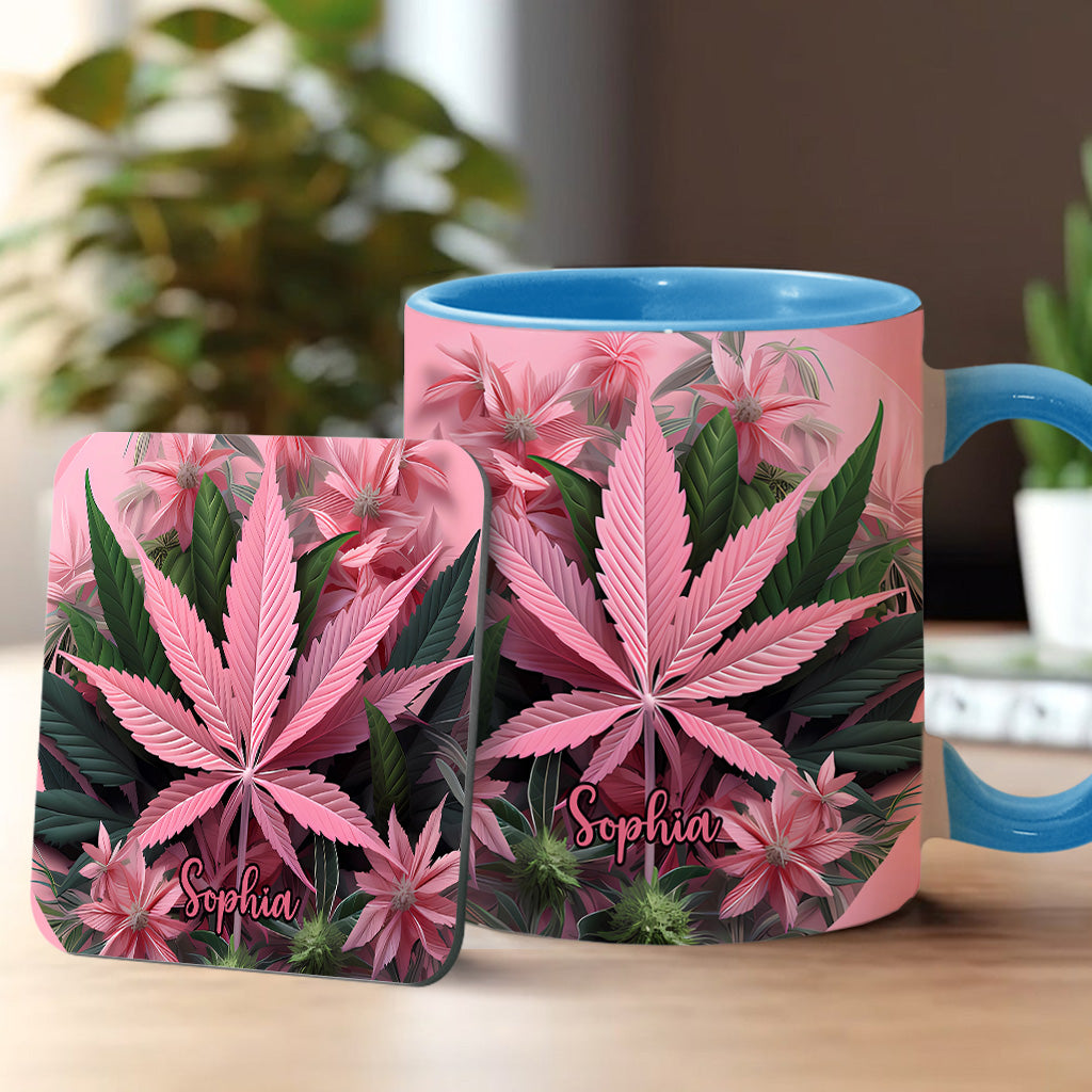 Mug personnalisé Pink Stoner Chick - Thème cannabis
