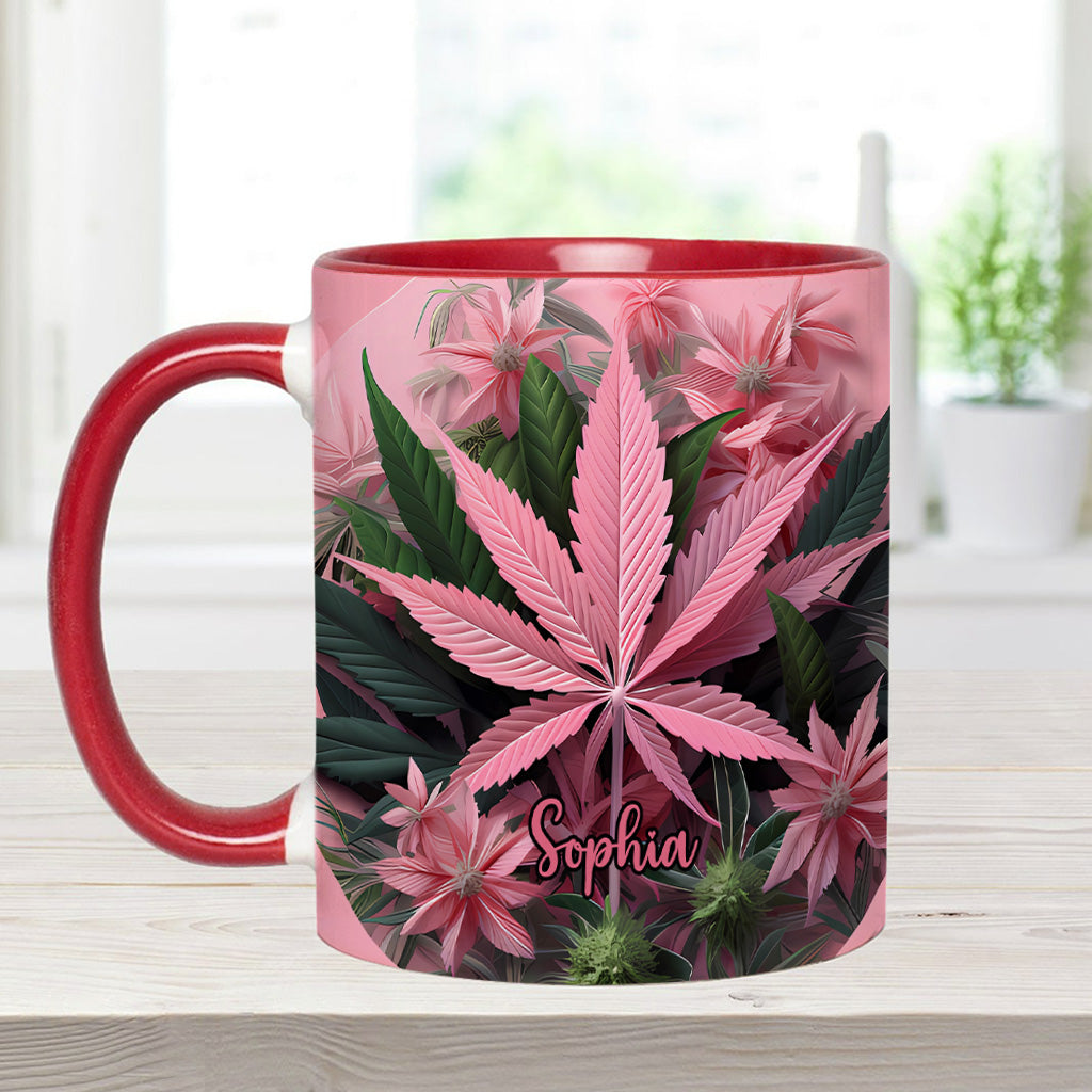 Mug personnalisé Pink Stoner Chick - Thème cannabis