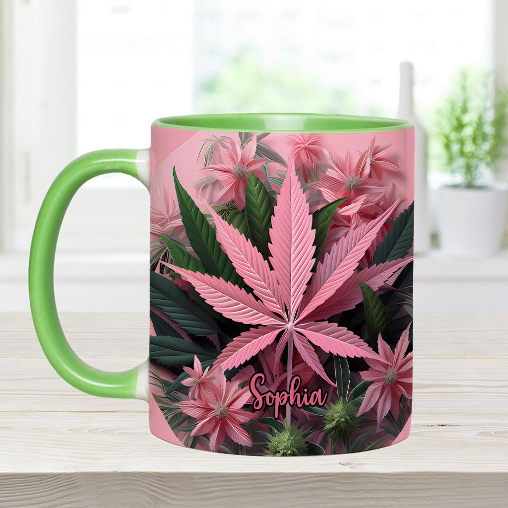 Mug personnalisé Pink Stoner Chick - Thème cannabis