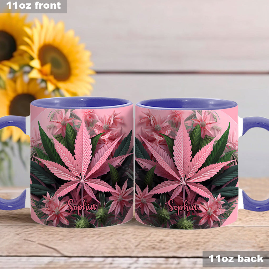 Mug personnalisé Pink Stoner Chick - Thème cannabis