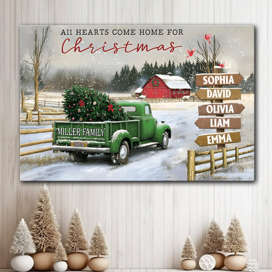 It's The Most Wonderful Time Of The Year - Personalized Family Canvas And Poster