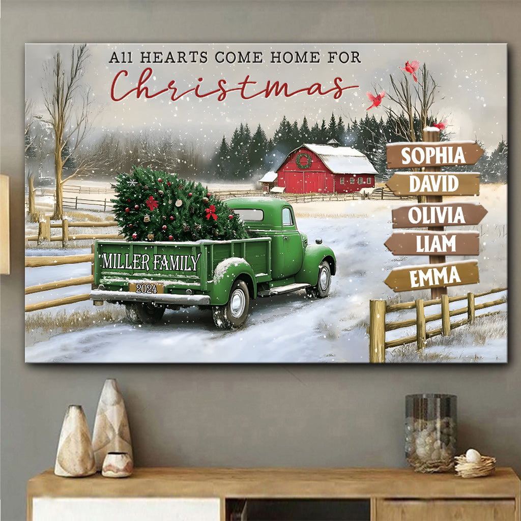It's The Most Wonderful Time Of The Year - Personalized Family Canvas And Poster