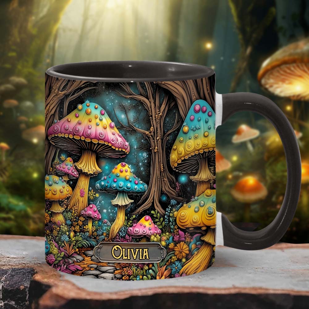 Mug personnalisé à motif champignon magique