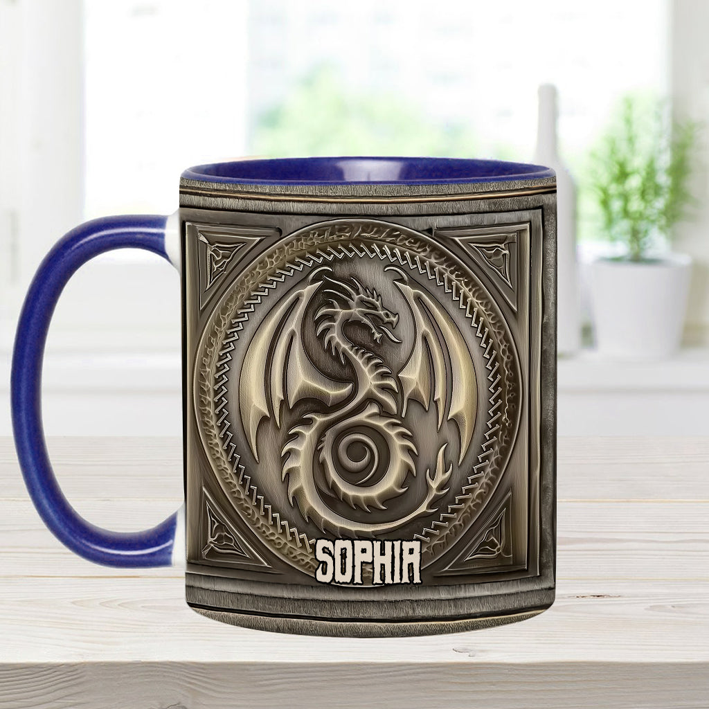 Mug personnalisé « Dragon Majestueux » avec motif dragon