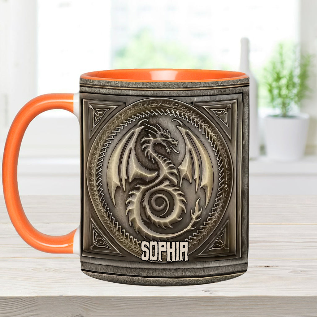 Mug personnalisé « Dragon Majestueux » avec motif dragon