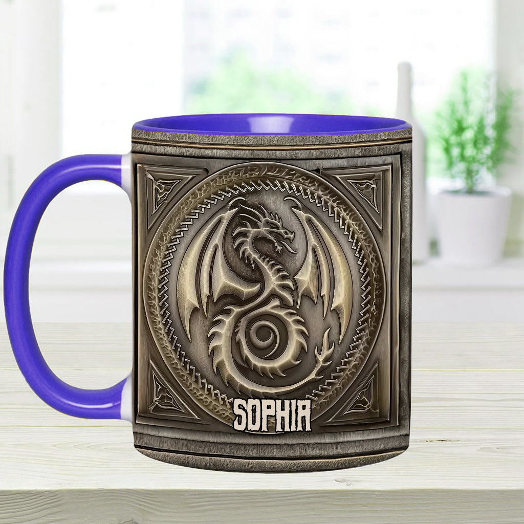 Mug personnalisé « Dragon Majestueux » avec motif dragon