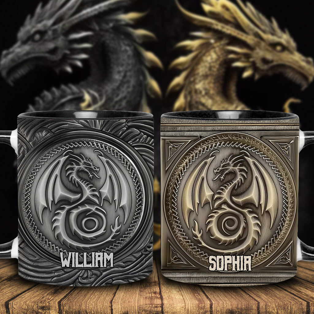 Mug personnalisé « Dragon Majestueux » avec motif dragon