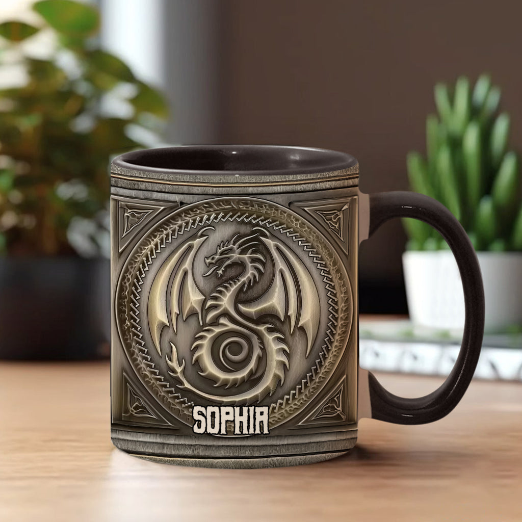Mug personnalisé « Dragon Majestueux » avec motif dragon