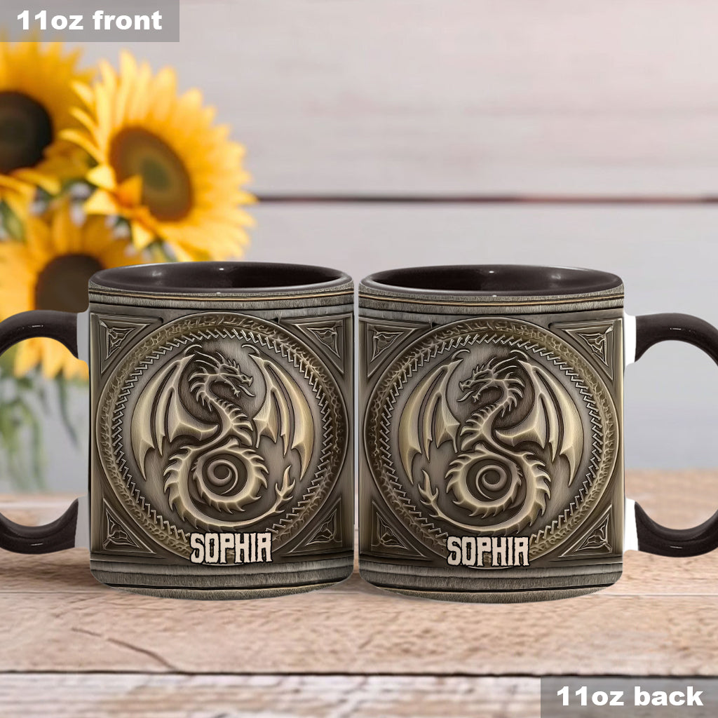 Mug personnalisé « Dragon Majestueux » avec motif dragon