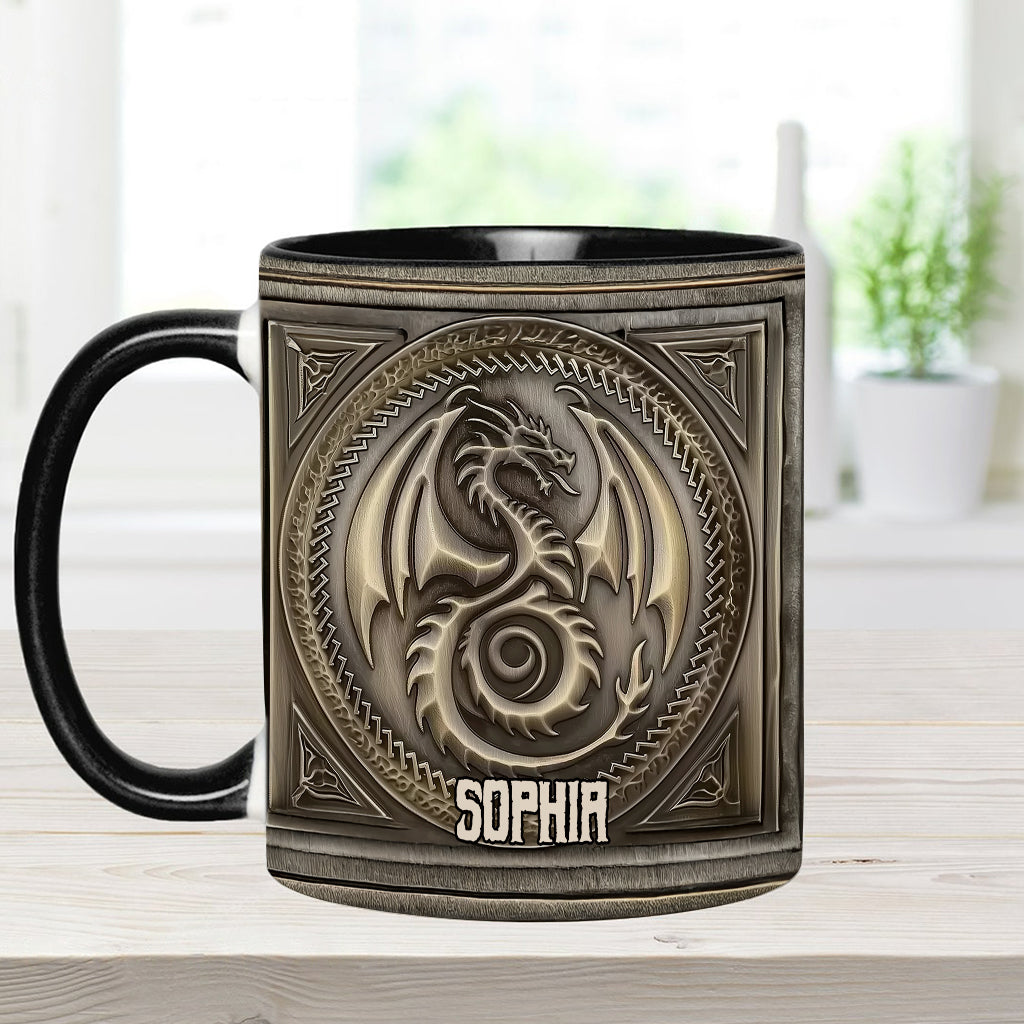 Mug personnalisé « Dragon Majestueux » avec motif dragon