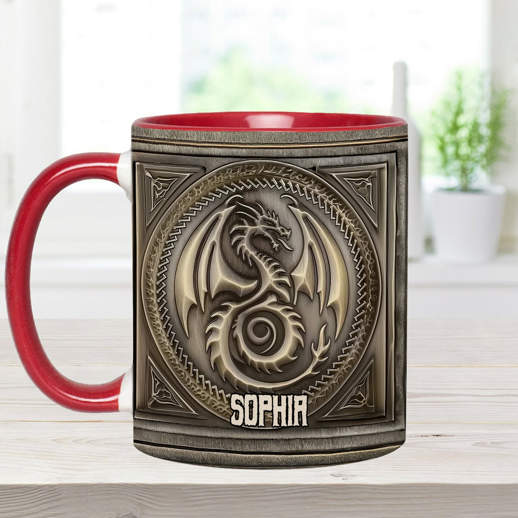 Mug personnalisé « Dragon Majestueux » avec motif dragon