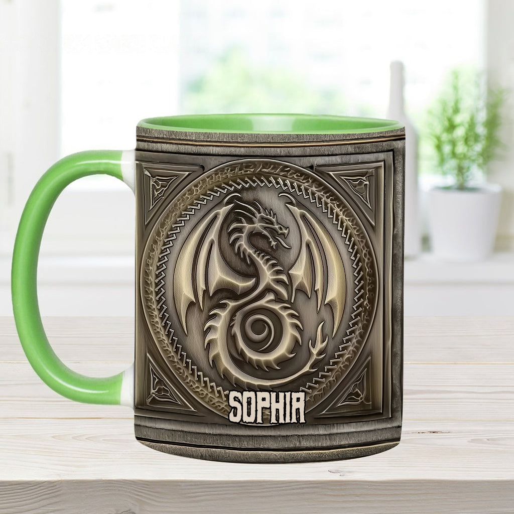 Mug personnalisé « Dragon Majestueux » avec motif dragon