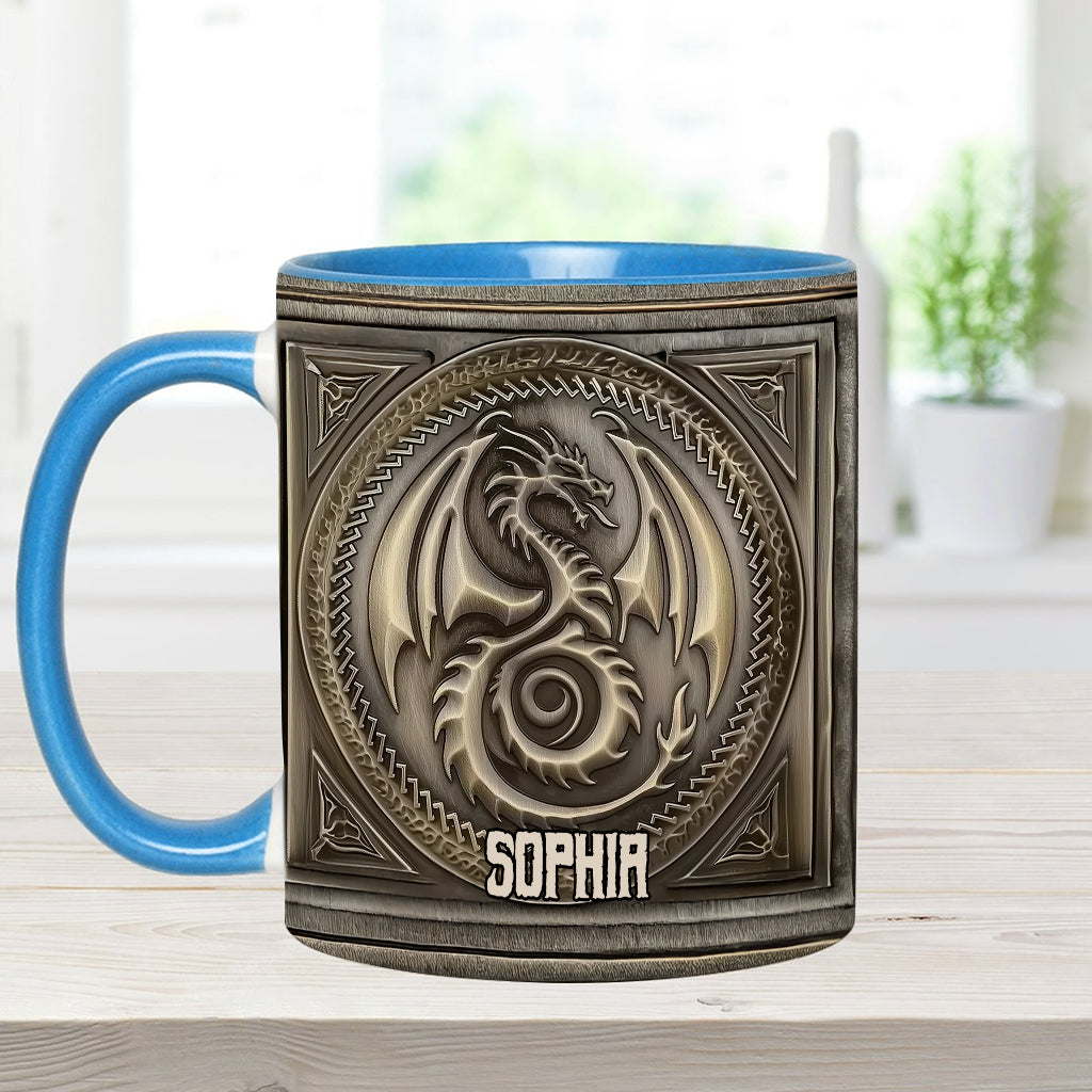 Mug personnalisé « Dragon Majestueux » avec motif dragon